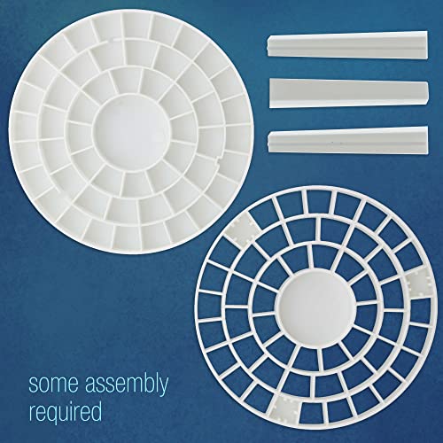 U.S. Art Supply Plastic Artist Round 50 Hole Paint Brush Holder and Organizer - Rack Holds Paintbrushes, Makeup Cosmetic Brushes, Pencils, Pens, US Art Supply