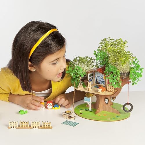 Creativity for Kids Build and Grow Tree House Craft Kit - Treehouse Playset Toy for Boys and Girls, Classic Toys for Kids Creativity for Kids