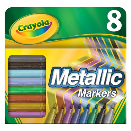 Crayola Metallic Markers, Art Supplies, 8 Count, Colors May Vary Crayola
