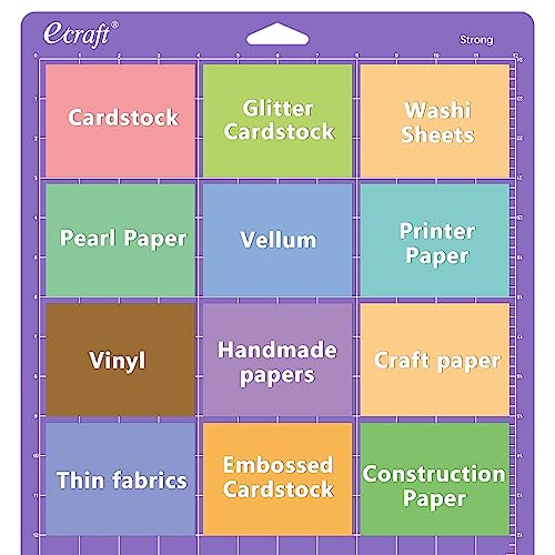 Ecraft Cutting Mat for Cricut Explore One/Air/Air 2 Maker(Strong,Standard,Light) 12X24inch (3 pack) Variety Adhesive Quilting Cut Mats Replacement ecraft
