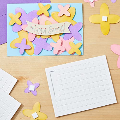 Juvale 12 Pack Small White Adhesive Foam Squares 3D Effect for DIY Crafts, Decoration, Greeting Cards, Scrapbooking, Dual-Adhesive Mounts, Backing Juvale