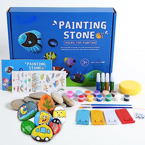  Toidgy Rock Painting Kit for Kids - Glow in The Dark, Arts and  Crafts Gift for Boys Girls Ages 4-12, Craft Kits Art Supplies for Kids  Activities, Creative Art Toys Age