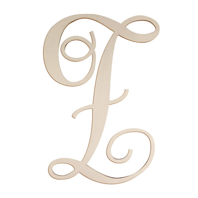 Cursive Wooden Letters Z for Wall Decor 14 Inch Large Wooden Letters Unfinished Monogram Wood Letter Crafts Alphabet Sign Cutouts for DIY Painting