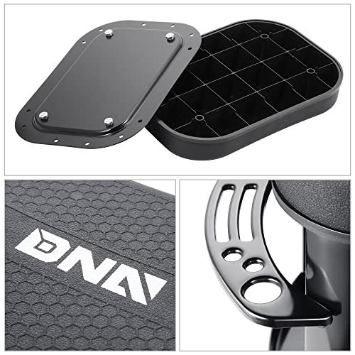 DNA MOTORING TOOLS-00252 Removable Rolling Garage Stool With Seat Cushion & Tool Tray Plate,300lbs Max Weight Capacity DNA MOTORING