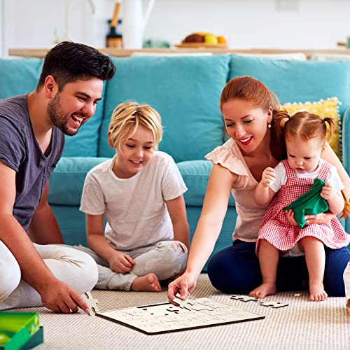 9 Sheets Unfinished Wood Puzzles Blank Puzzle Pieces Wooden Jigsaw Puzzles Freeform Things to Paint, Write and Draw On, Make Your Own Puzzle for Kids Deekin