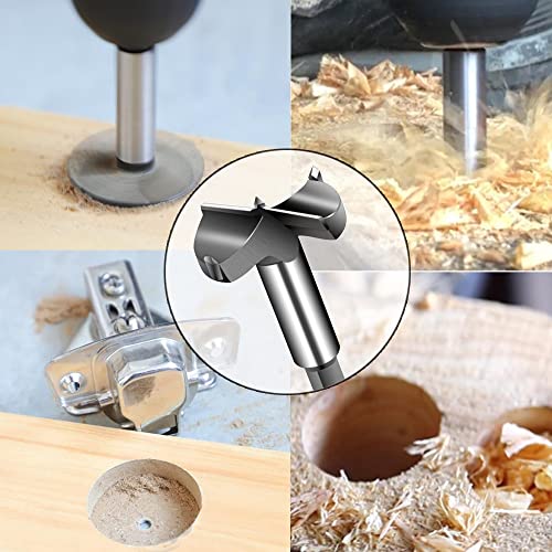 ASNOMY 3-1/2" Inch Carbide Forstner Drill Bit, Carbide Tipped Forstner Bit for Hard Wood, Wood Drilling Hole Saw Set Woodworking Hinge Cutter Tool ASNOMY