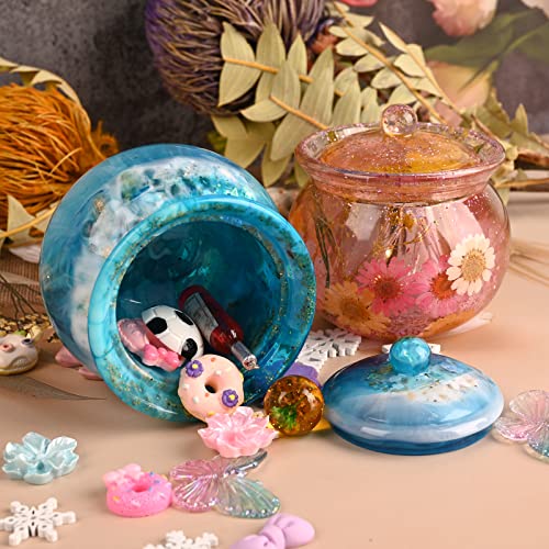 Actvty Jar Silicone Molds, Jar Resin Molds with Lid, Epoxy Molds for DIY Jewelry Storage Box,Candle Holder,Candy Container, Epoxy Resin Casting Craft Actvty