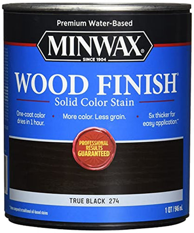 Minwax® Wood Finish® Water-Based Solid Color Stain, True Black, 1 Quart