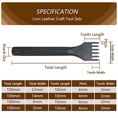PLANTIONAL Leather Working Tools for Beginners: Professional Leather Craft Kit with Waxed Thread Groover Awl Stitching Punch for Leathercraft Adults PLANTIONAL