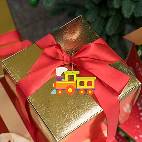 20pcs Unfinished Train Wood Ornaments Train Shape Blank Wood Natural Slices for DIY Crafts Christmas Holiday Wedding Birthday Party Decoration Zontween