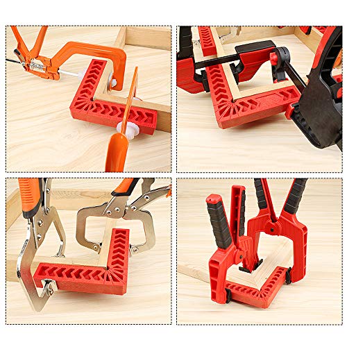 Positioning Squares, Woodworking Tool, Positioning Metric Marking Gauge, 90 Degree Corner Clamp Angle Ruler,Carpentry Squares for Picture Frames, QEDT