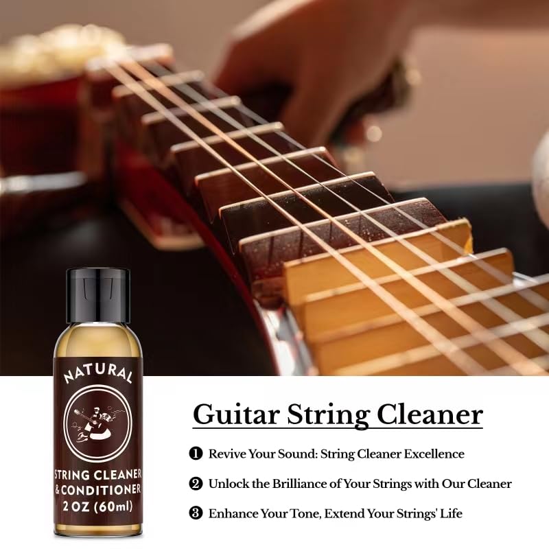 Deviser Guitar Cleaning,All IN ONE Kit,fretboard Lemon oil,Polish,Guitar String-cleaner,Guitar string winder,Cleaning cloth for guitar cleaning and devisev