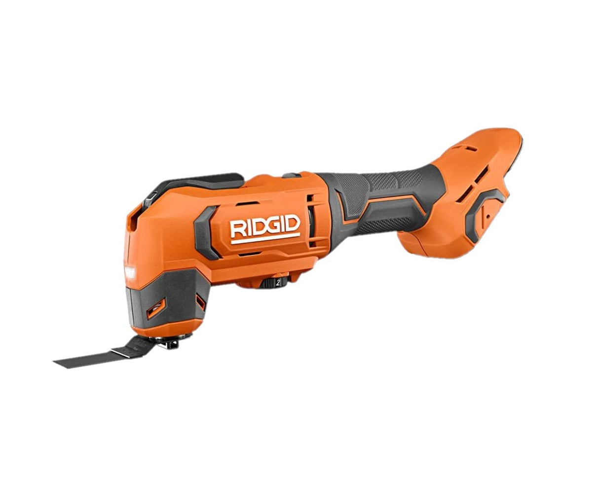 Ridgid 18V Cordless Oscillating Multi-Tool (Tool Only) 20,000 Oscillations Per Minute, Orange RIDGID