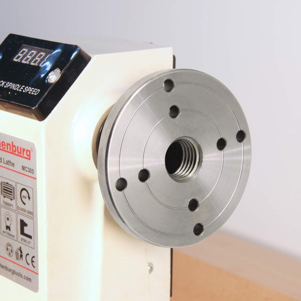 4" Wood Lathe Steel Faceplate Chucks, 1”-8TPI Thread Woodworking Accessories Tools PHUKIMLONG