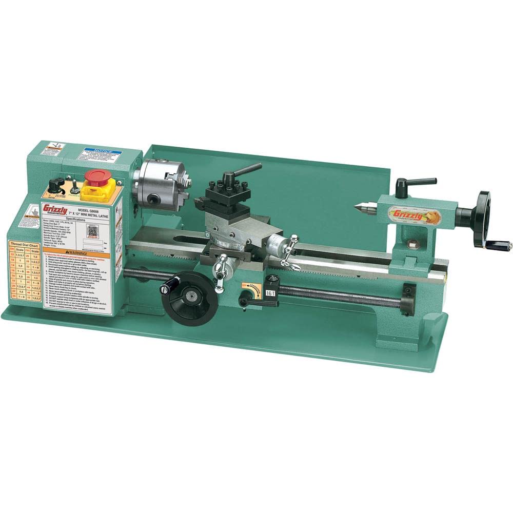 Grizzly Industrial G8688-7" x 12" Mini Metal Lathe Grizzly