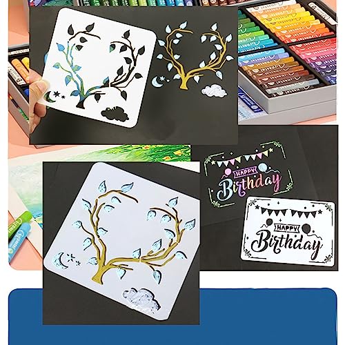 BANLTRE Mylar Sheet 12 x 24 inch 7.5 mil 8 Sheets Milky Translucent PET Blank Stencil Making Sheet for Cricut, Silhouette, Cut Tool Template Material BANLTRE