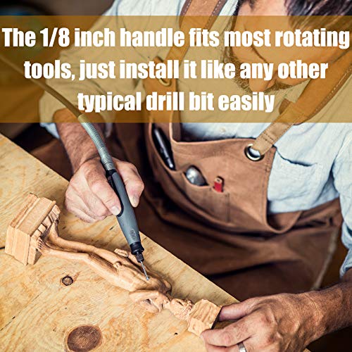 15 Pieces Wood Carving and Engraving Drill Bit Double Cut Carbide Rotary Burr Woodworking Drill Bits Set for DIY Woodworking, Drilling, Engraving, Honoson