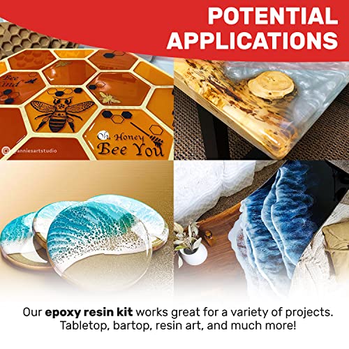 MAS Table Top Pro (2-Gallon Kit) | Crystal Clear Casting for DIY Arts and Crafts Projects | 2-Part Resin and Hardener Epoxy Kit | for Countertops, MAS