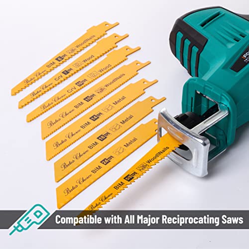Bates- Reciprocating Saw Blades, 8 Pack, 6 inch, Saw Blade, Reciprocating Saw Blades Wood, Reciprocating Saw Blades Metal, Saw Blades Reciprocating Bates Choice