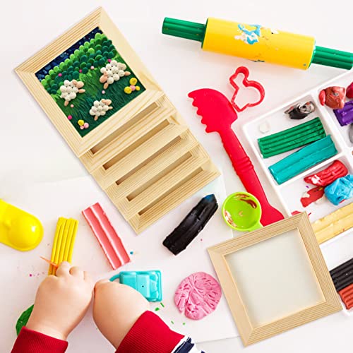 Toddmomy 10Pcs Unfinished Wooden Picture Frames DIY Wood Picture Frames for Kids Adult Students DIY Crafts Painting Projects Toddmomy
