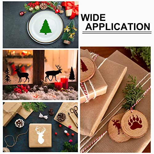 65 Pieces Animal Stencils for Painting, Small Reusable Deer Bear Stencil Template Tree Bee Bird Mountain DIY Craft Paint Stencils for Painting on Hosomono