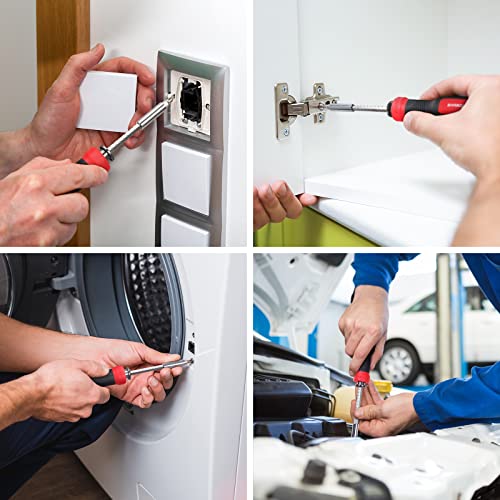 SHARDEN Multi Screwdriver 13-in-1 Screw Driver Adjustable Screwdriver Set Multitool All in One with Torx Security, Flat Head, Phillips, Hex, Square Sharden