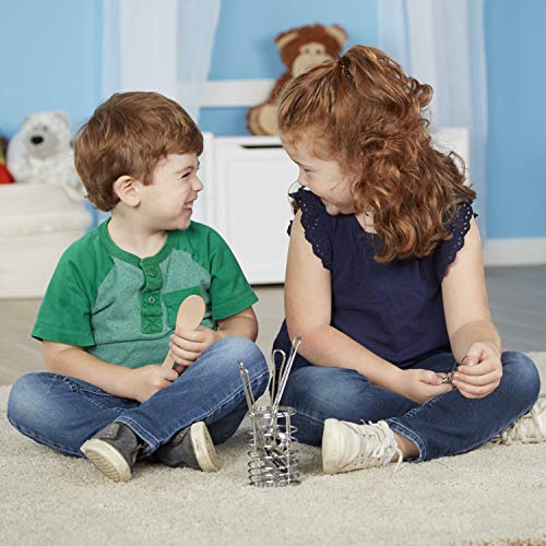 Melissa & Doug Stir and Serve Cooking Utensils (7 pcs) - Stainless Steel and Wood Melissa & Doug