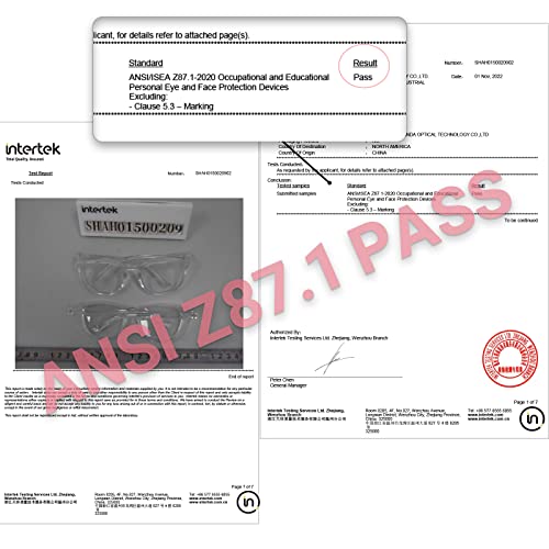 MORK&SUKY Safety Glasses, Stylish Goggles With No Fog Lense,Perfect Alternatives To Regular Protective Eyewear For Health Care Workers. (Transparent) MORK&SUKY