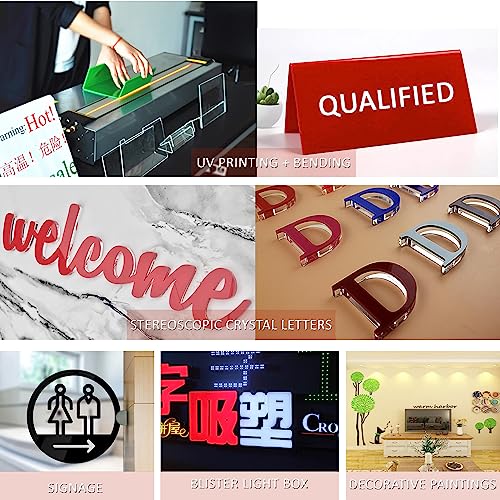 XLNT TECH 10 Pieces & 10 Colors Cast Acrylic Opaque (no-Transparent) Plastic Sheet 8 x 8 Inch (.118" Thick), for Signs, DIY Projects. XLNT TECH