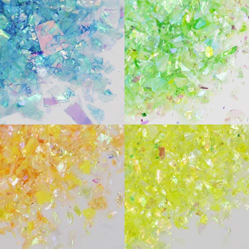 Bellelfin 14 Colors Resin Chunky Glitter Flakes Irregular Iridescent Sparkles Glitters Confetti Craft Supplies for Epoxy/Tumblers/Slime, Nail Art Bellelfin