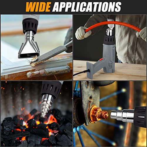 DIAFIELD 1850W Heat Gun Variable Temperature Settings 112℉~1202℉(44℃- 650℃), Fast Heat Hot Air Gun, Durable & Overload Protection, with 4 Nozzels for DIAFIELD