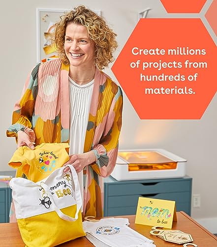 Glowforge Aura Craft Laser Cutter - Just a click to print gifts, cards, decor, & more. Hundreds of materials like wood, acrylic, even chocolate. Glowforge