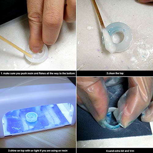 FUNSHOWCASE Resin Ring Silicone Mold for Liquid Clay Crafting, Resin Epoxy, Jewelry Making 24-Count FUNSHOWCASE