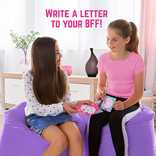 GirlZone Mermaid Stationary Gift Set for Girls, 45 piece Letter Writing Kit with Envelopes, Paper, Cards and More, Great Mermaid Gifts for Girls 9-12 GirlZone