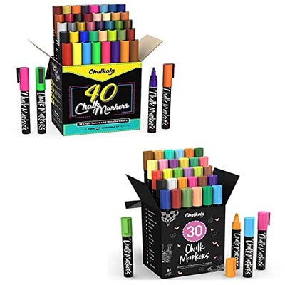 Chalkola Ultimate Bundle - 40 Markers 3mm + 30 Markers 6mm