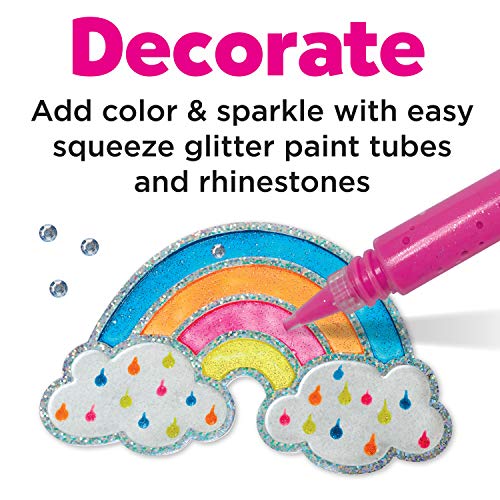 Creativity for Kids Easy Sparkle Window Art - Paint Your Own Sun Catchers (Rainbow and Butterfly), Multi Creativity for Kids