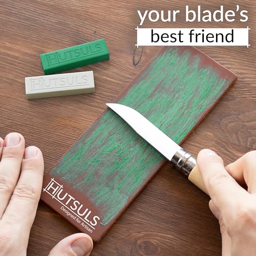 Hutsuls Knife Stropping Leather for Sharpening - Get Razor-Sharp Edges with Leather Strop for Knife Sharpening Easy to Use Leather Sharpening Strop Hutsuls