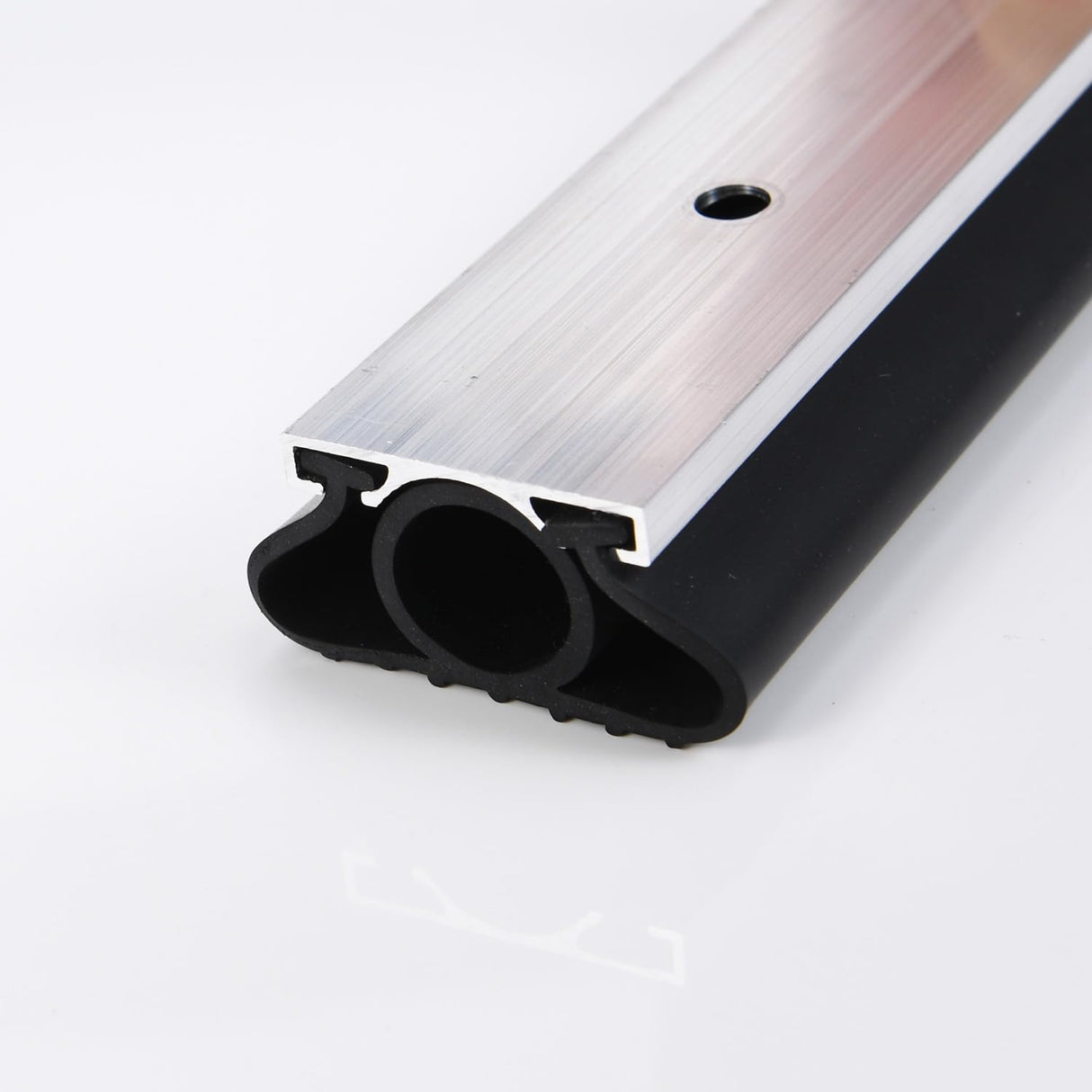 BOWSEN Heavy-Duty U+O Ring Universal Garage Door Bottom Seals Weatherstrip Rubber with Aluminum Track Retainer Kit, Black (16 FT, 1-1/4" Width) BOWSEN