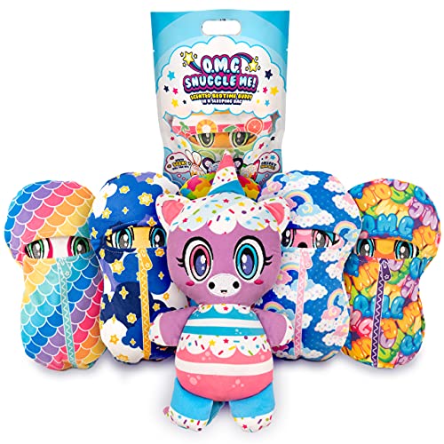Scentco OMG Snuggle Me! Bedtime Buddies (Sleeping Bag Series), Scented Surprise Collectible 10 inch Plush Toys (Mystery Blind Bag) Scentco