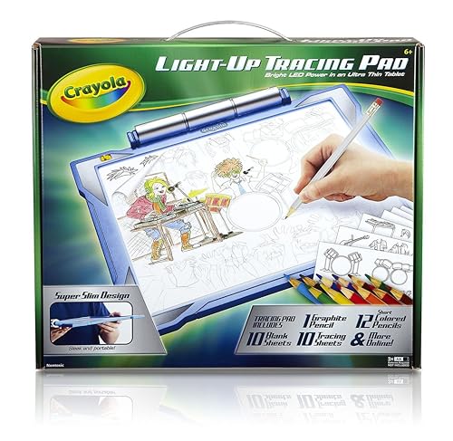 Crayola Light Up Tracing Pad - Blue, Tracing Light Box for Kids, Drawing Pad, Holiday Toys, Gifts for Boys and Girls, Ages 6+ Crayola