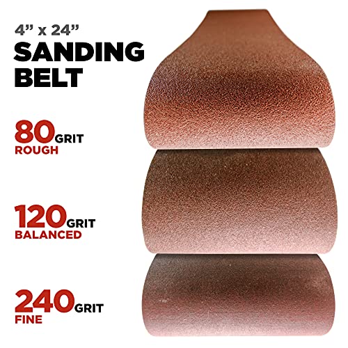 Makita 15 Piece - 4" Multi-Grit Sanding Belt Set For 4" Belt Sanders – Complete Sanding Set For Wood & Metal - 80-240 Grits Makita