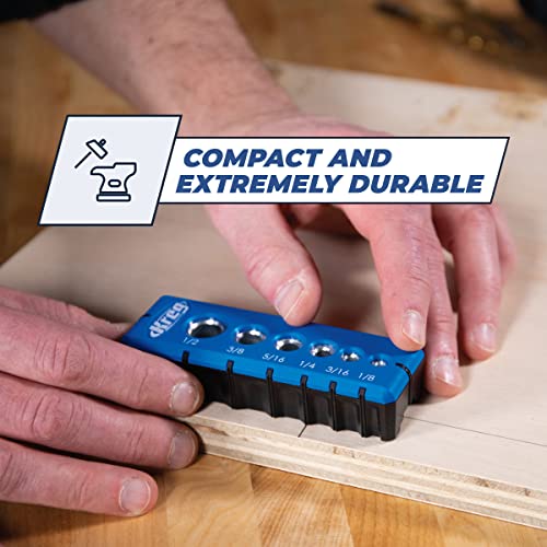 Kreg KDG-6000 Drilling Guide - Portable Drill Guide - 6 Hardened Drill Guides - Craftsman Tools - Carpentry Tools & Accessories KREG