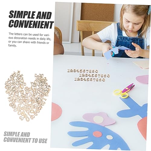 FOYTOKI 100pcs Wood Chips Child Letter Manual Wood Blanks Wooden Cutouts Accessories Wood Embellishments Accessories Decorations Paper Cut Wood FOYTOKI