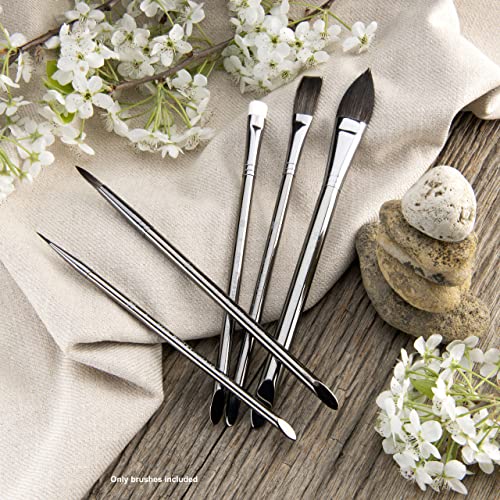 Royal and Langnickel Zen 5 Piece Watercolour Pointed Oval Variety Paint Brush Set RYRZENSET834 Royal & Langnickel