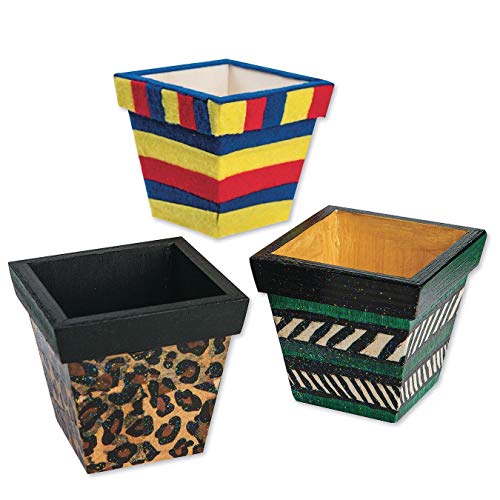 Preassembled Wood Planters (Pack of 12) S&S Worldwide