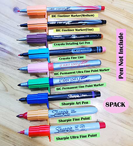 8 Packs Pen/Marker Adapter Set Compatible with Cricut (Explore Air,Air 2,Air 3, and Maker,Maker 3),Pen Adapter Compatible with Sharpie/BIC/Crayola LiangHuLo