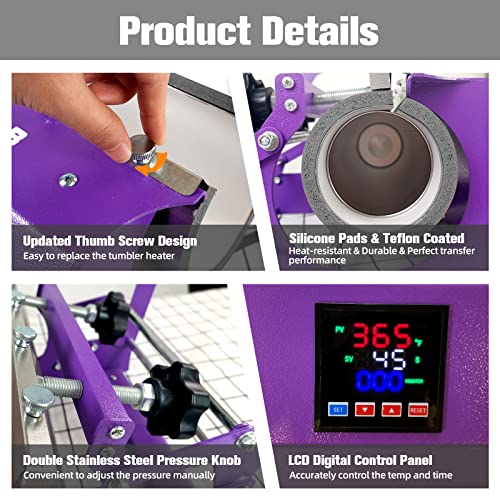 BetterSub Tumbler Mug Heat Press Machine 30 OZ 20 OZ 16 OZ Sublimation Straight Skinny Tumbler Mug Sublimation Print 11 OZ 15 OZ Sublimation Mug Heat BetterSub