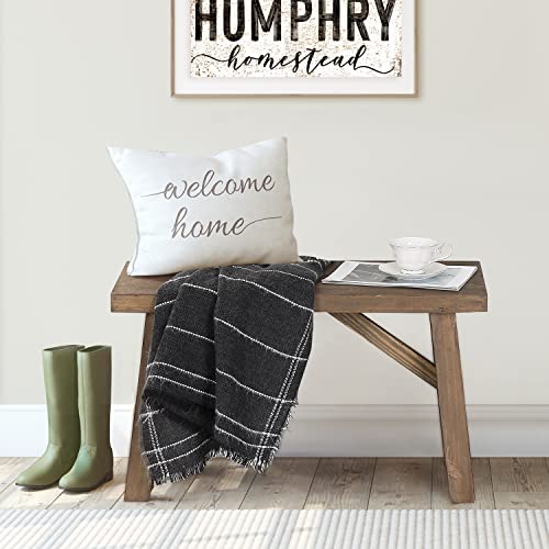 Sawmill Wood Bench, Farmhouse Entryway Bench for Living Dining Room, Rustic Entry Way Benches Seat, Solid Wood, Handcraft Finshed, Natural Wnutrees