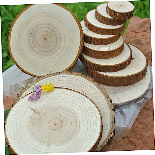 VILLCASE 1 Set Christmas Decoration Wood Chips School Projects Supplies Mini Wood Display Easel Craft Wood Circles Mini Easel Ornament Weddings Table VILLCASE