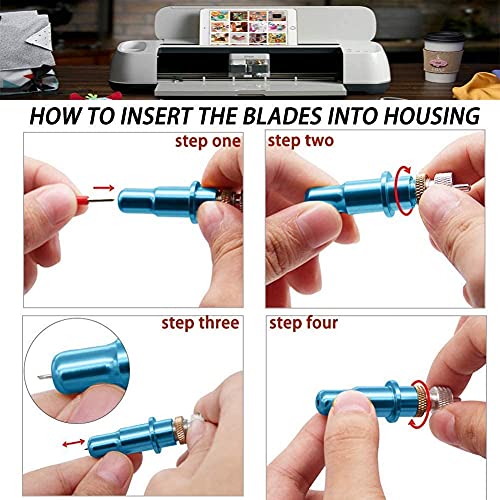 EVISWIY 50PCS Blades for Cricut Explore Air 2/Air 3/3/Make 3/Maker 40PCS 45° Premium Fine Point Blade & 5PCS 60° Deep Cut & 5PCS 30° Shallow Cut EVISWIY